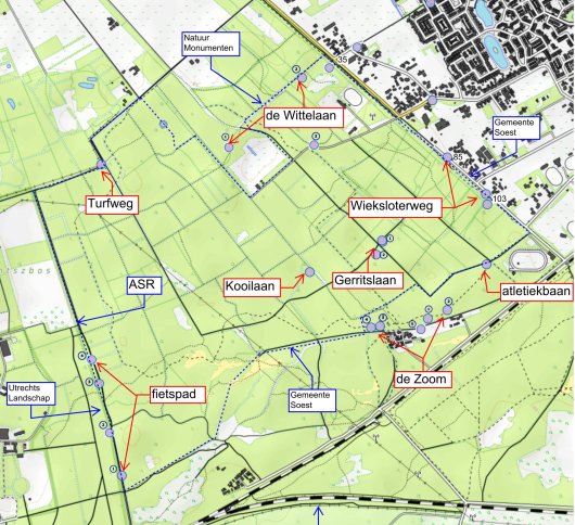 Bosgebied omsloten door Wieksloterweg oz, Turfweg en Dolderseweg (GPS: 52.15533 , 5.26831) Bosgebied omsloten door Wieksloterweg oz, Turfweg en Dolderseweg (GPS: 52.15533 , 5.26831)